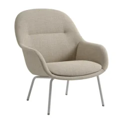 Muuto Armchairs & Footstools*Fiber Lounge armchair with steel legs, Ecriture 240- Grey