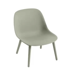 Muuto Armchairs & Footstools|Chairs*Fiber lounge chair wood base, Dusty , dusty legs Green