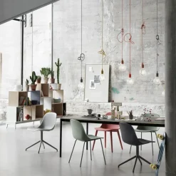 Muuto Chairs*Fiber Side Chair, Dusty (plastic) Green