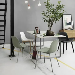 Muuto Chairs*Fiber Side Chair, Dusty (plastic) Green