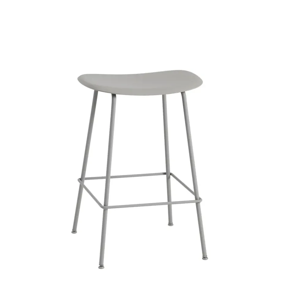 Muuto Bar Stools*Fiber Tube bar chair 65 cm, - Grey