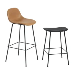 Muuto Bar Stools*Fiber Tube bar chair 65 cm, Black