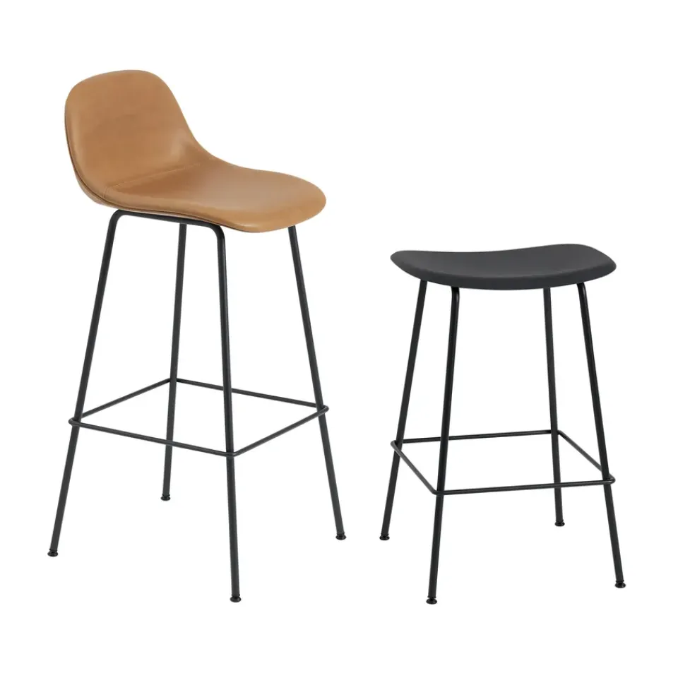 Muuto Bar Stools*Fiber Tube bar chair 65 cm, Black