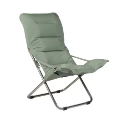 Fiam Seating*Fiesta Soft sun lounger, Fabric sage -aluminium frame Green