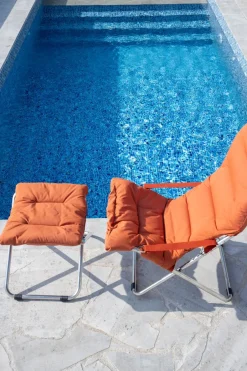 Fiam Seating*Fiesta Soft sun lounger, Fabric -aluminium frame Orange