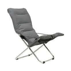Fiam Seating*Fiesta Soft sun lounger, Fabric anthracite-aluminium frame Grey