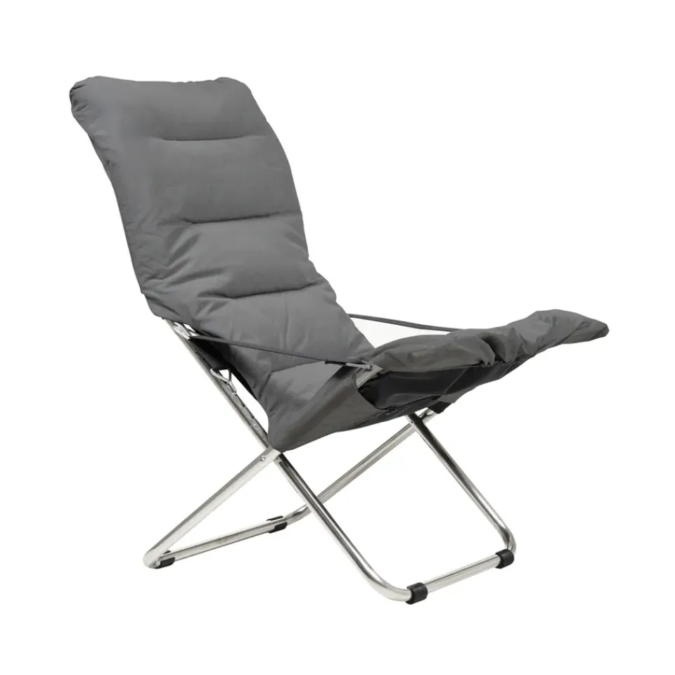 Fiam Seating*Fiesta Soft sun lounger, Fabric anthracite-aluminium frame Grey