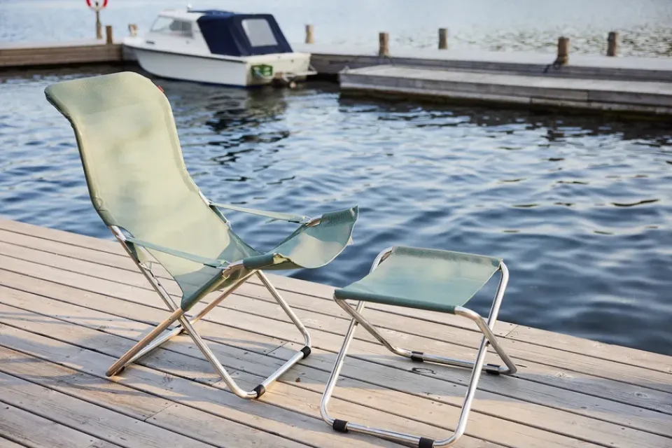 Fiam Seating*Fiesta sun lounger, Sage Green