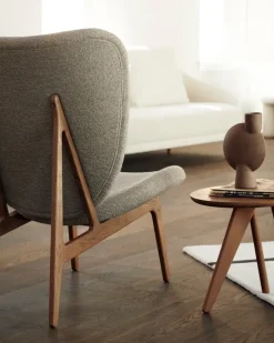 NORR11 Side Tables*Fin side table 40 cm, Light smoked Brown