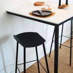 LIND DNA Bar Stools*Flamingo Hippo bar stool, -anthracite Black