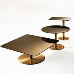 Tom Dixon Coffee Tables*Flash coffee table 80x80 cm, mirror glass- stand Black