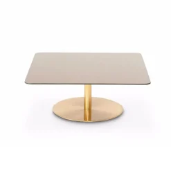 Tom Dixon Coffee Tables*Flash coffee table 80x80 cm, Copper-brass stand Gold-coloured