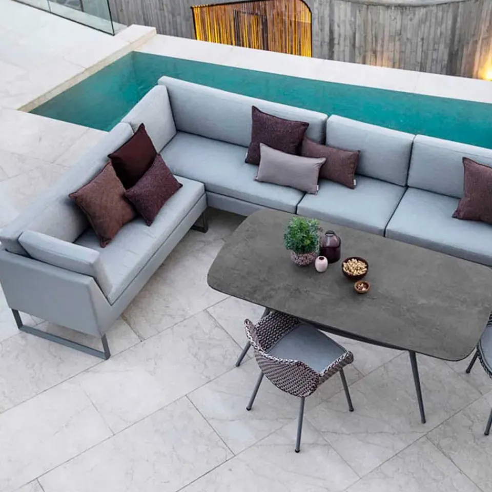 Cane-line Garden Sofas & Garden Benches|Outdoor Lounge Furniture*Flex modular sofa, , single, incl. cushions Grey