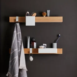 Gejst Shelves & Shelving Systems*Flex Rail magnetic rail 60 cm, Oak- White