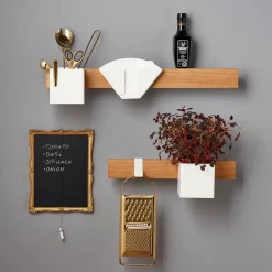 Gejst Shelves & Shelving Systems*Flex Rail magnetic rail 60 cm, Oak- White