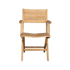 Cane-line Seating|Balcony Furniture*Flip folding chair, Teak, with armrests Brown
