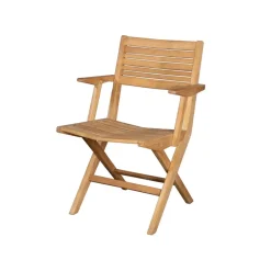 Cane-line Seating|Balcony Furniture*Flip folding chair, Teak, with armrests Brown