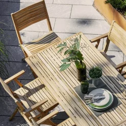 Cane-line Table For Outdoor Use*Flip folding table 140x80x72.5 cm, Teak Brown