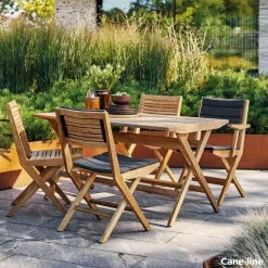 Cane-line Table For Outdoor Use*Flip folding table 140x80x72.5 cm, Teak Brown