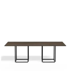 New Works Dining Tables*Florence rectangular dining table, Walnut. black stand Brown