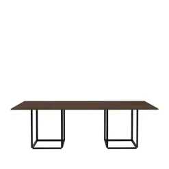 New Works Dining Tables*Florence rectangular dining table, Smoked oak. black stand Beige