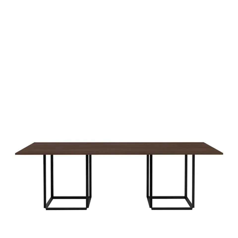New Works Dining Tables*Florence rectangular dining table, Smoked oak. black stand Beige