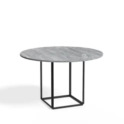 New Works Dining Tables*Florence round dining table, ruivina marble. ø120 cm. black stand Grey