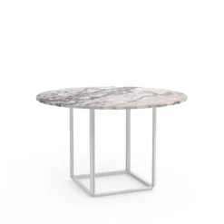 New Works Dining Tables*Florence round dining table, viola marble. ø120 cm. stand White