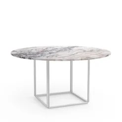 New Works Dining Tables*Florence round dining table, viola marble. ø145 cm. stand White