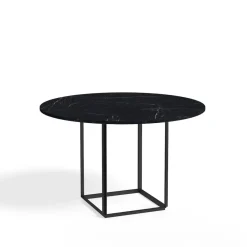 New Works Dining Tables*Florence round dining table, marquina marble. ø120 cm. stand Black