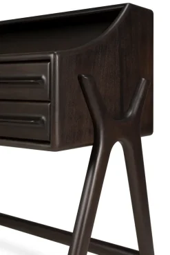 Ethnicraft Desks*Flow desk, Rose mahogany, 140x55 cm Brown