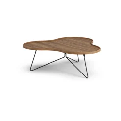 Swedese Coffee Tables*Flower mono table Special Edition 107x114 cm, H39 cm-lacquered walnut-black lacquered steel Brown