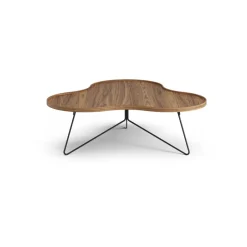 Swedese Coffee Tables*Flower mono table Special Edition 107x114 cm, H39 cm-lacquered walnut-black lacquered steel Brown