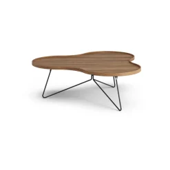Swedese Coffee Tables*Flower mono table Special Edition 107x114 cm, H39 cm-lacquered walnut-black lacquered steel Brown