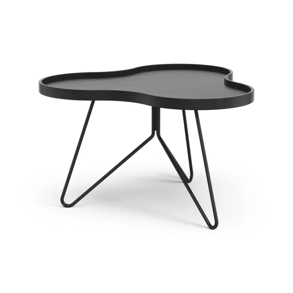 Swedese Coffee Tables*Flower mono table 62x66 cm, H39 cm Ash glazed Black