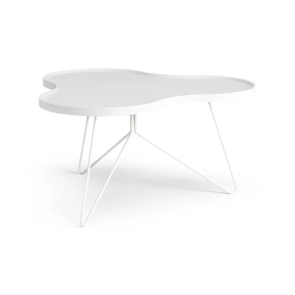 Swedese Coffee Tables*Flower mono table 84x90 cm, H45 cm Ash glazed White