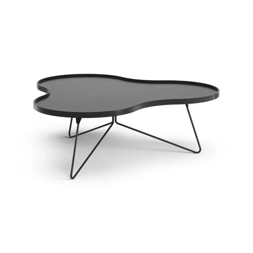 Swedese Coffee Tables*Flower mono table 107x114 cm, H39 cm Ash glazed Black