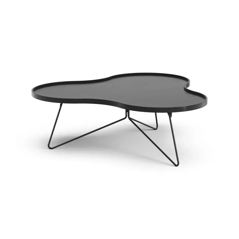 Swedese Coffee Tables*Flower mono table 107x114 cm, H39 cm Ash glazed Black