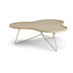 Swedese Coffee Tables*Flower mono table 107x114 cm, H39 Oak lacquered-nutmeg RAL1019 Beige