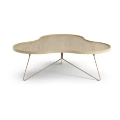 Swedese Coffee Tables*Flower mono table 107x114 cm, H39 Oak lacquered-nutmeg RAL1019 Beige