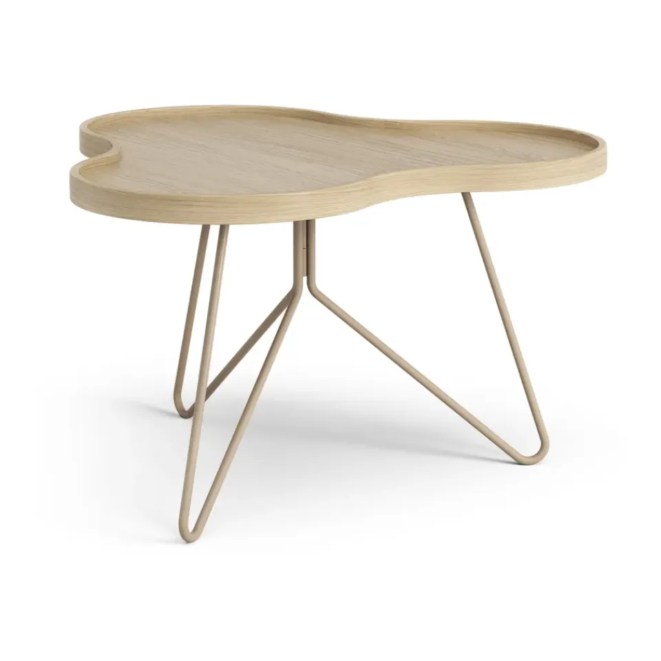 Swedese Coffee Tables*Flower mono table 62x66 cm, H39 Oak lacquered-nutmeg RAL1019 Beige