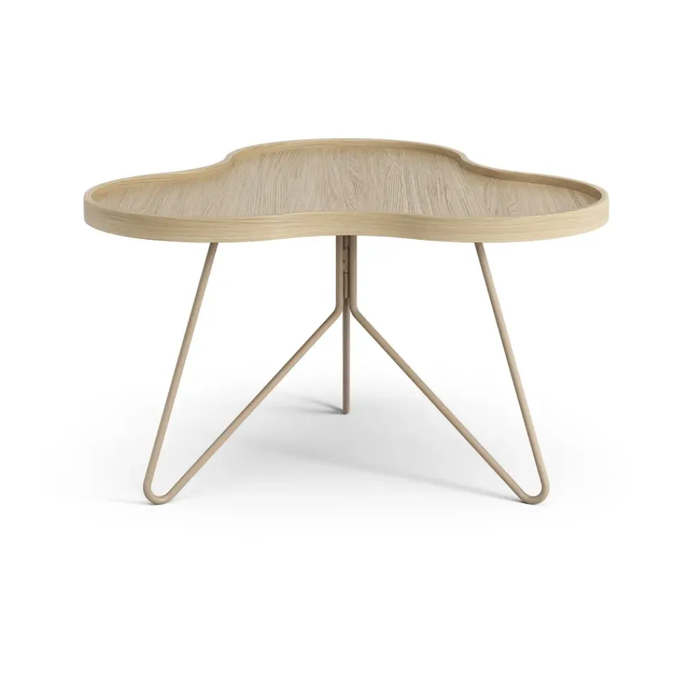 Swedese Coffee Tables*Flower mono table 62x66 cm, H39 Oak lacquered-nutmeg RAL1019 Beige
