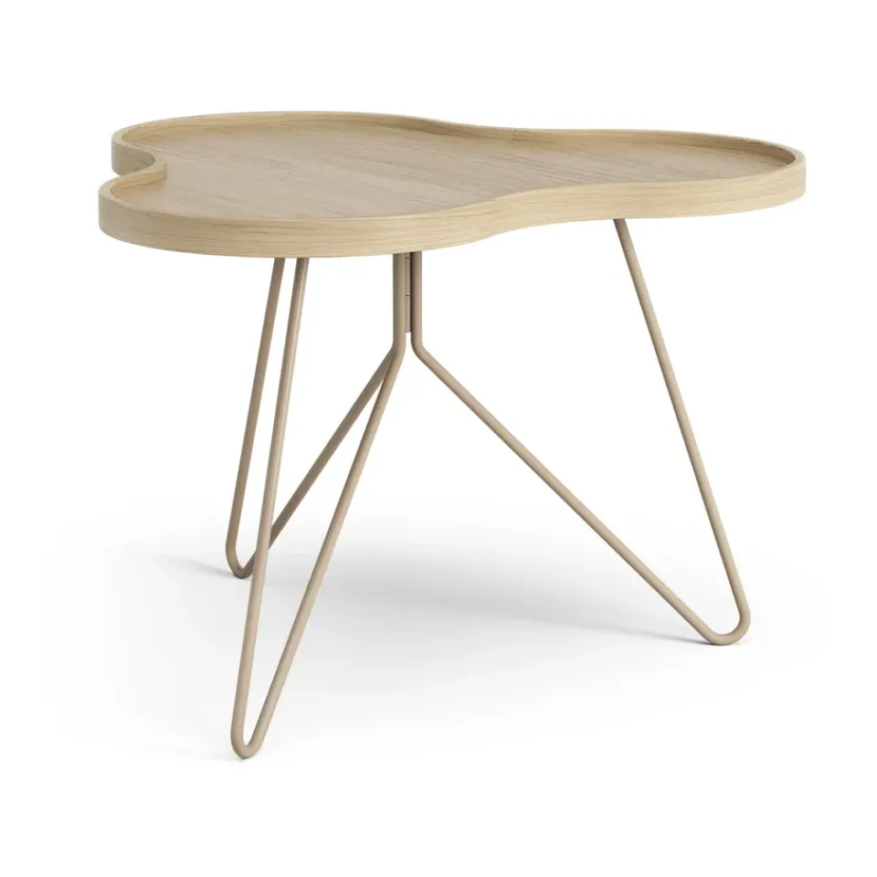 Swedese Coffee Tables*Flower mono table 62x66 cm, H45 Oak lacquered-nutmeg RAL1019 Beige