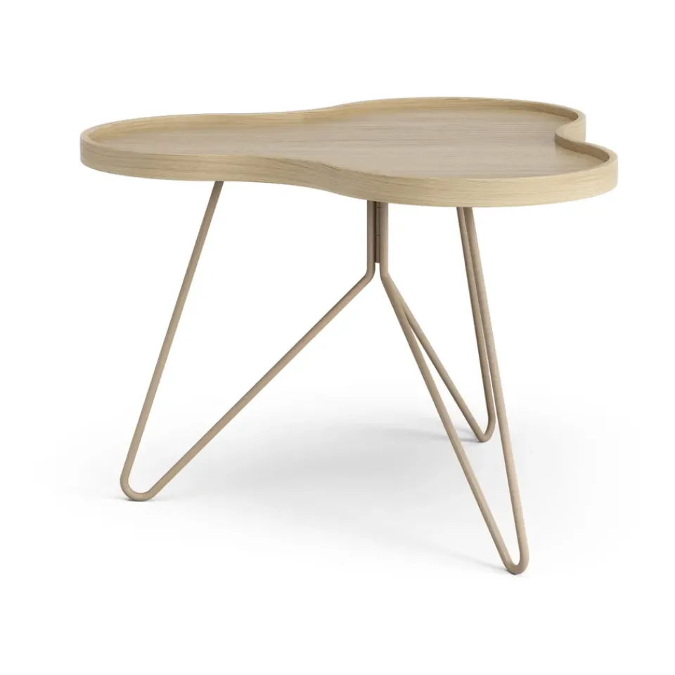 Swedese Coffee Tables*Flower mono table 62x66 cm, H45 Oak lacquered-nutmeg RAL1019 Beige