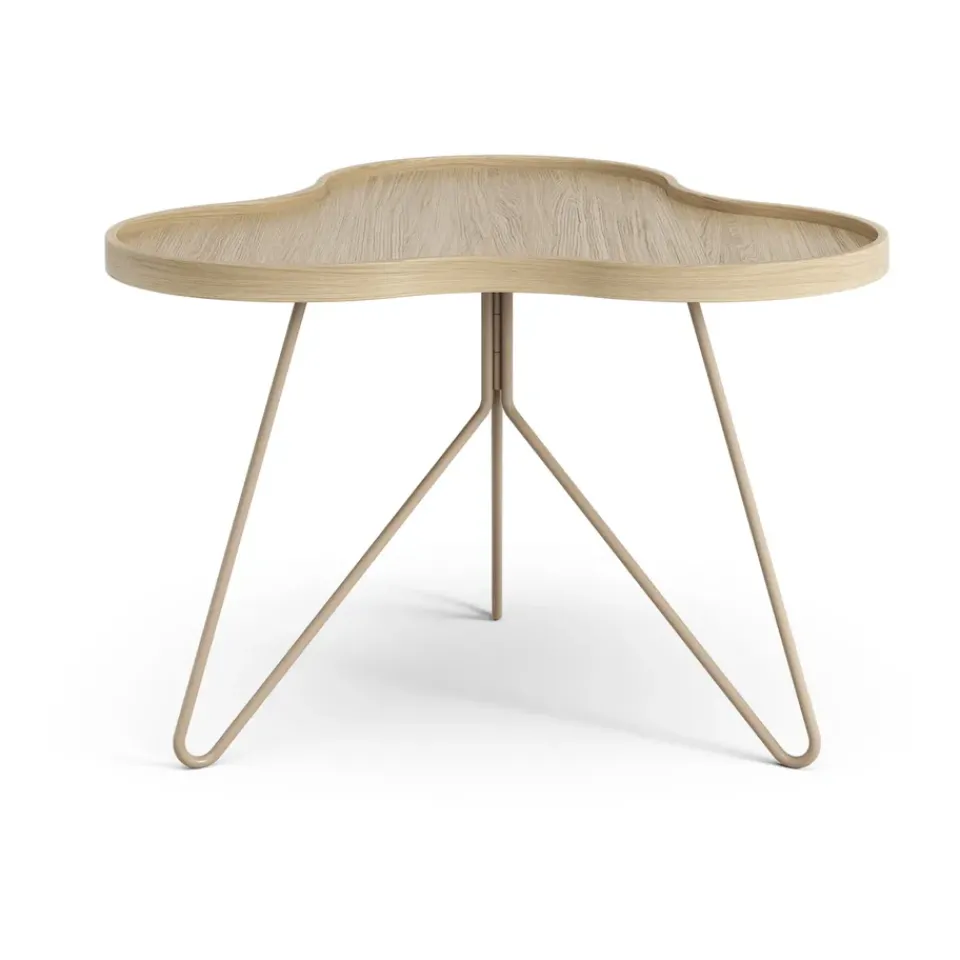 Swedese Coffee Tables*Flower mono table 62x66 cm, H45 Oak lacquered-nutmeg RAL1019 Beige
