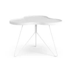 Swedese Coffee Tables*Flower mono table 62x66 cm, H45 cm Ash glazed White
