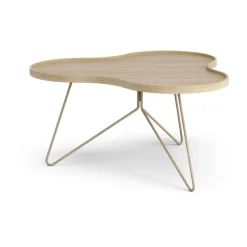 Swedese Coffee Tables*Flower mono table 84x90 cm, H45 Oak lacquered-nutmeg RAL1019 Beige
