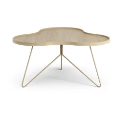 Swedese Coffee Tables*Flower mono table 84x90 cm, H45 Oak lacquered-nutmeg RAL1019 Beige