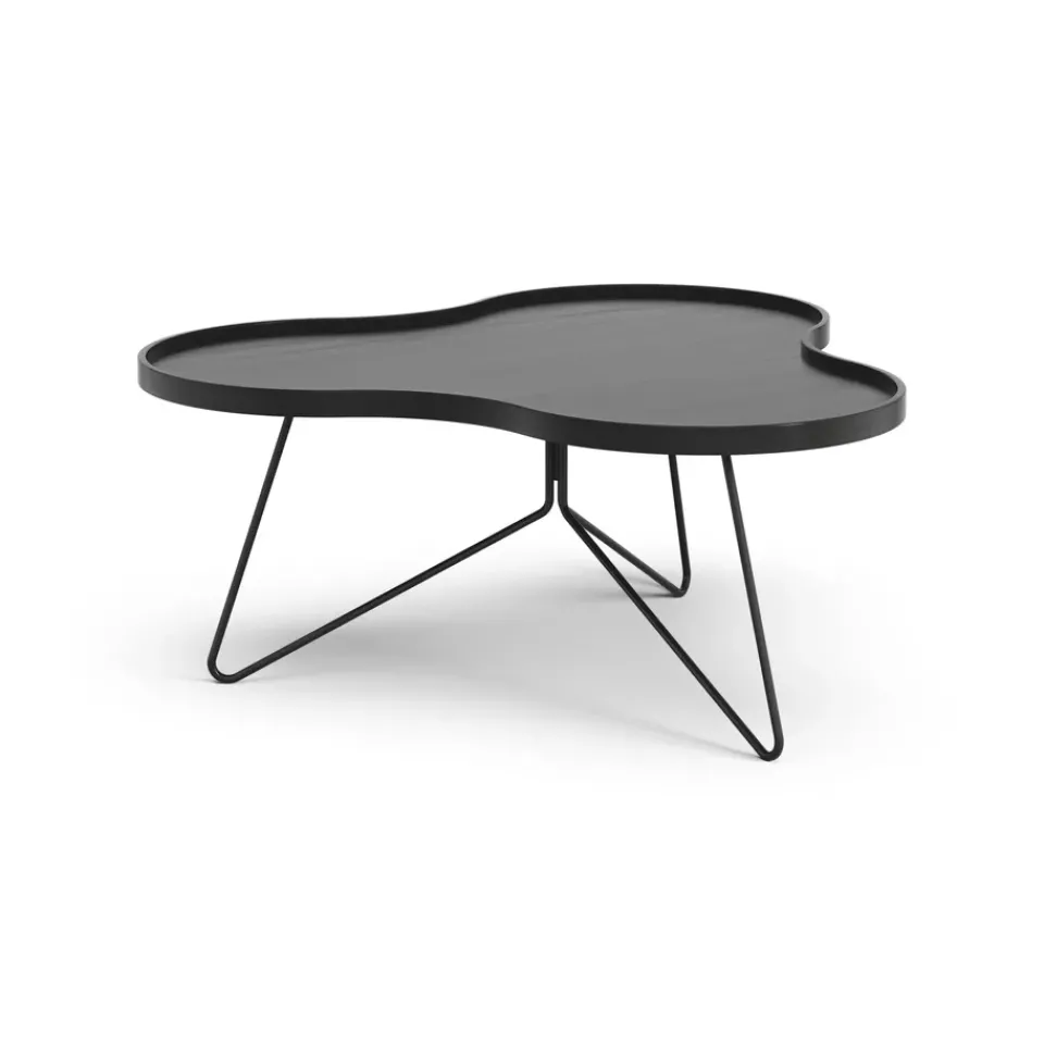 Swedese Coffee Tables*Flower mono table 84x90 cm, H39 cm Ash glazed Black
