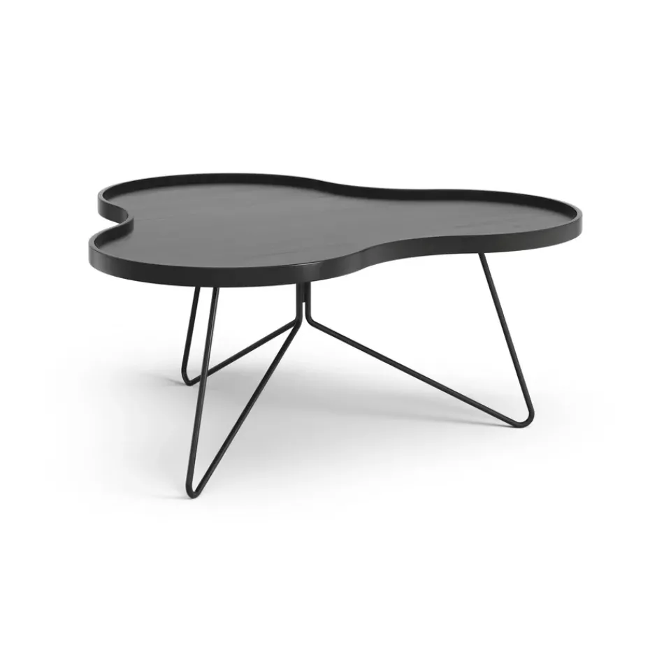 Swedese Coffee Tables*Flower mono table 84x90 cm, H39 cm Ash glazed Black